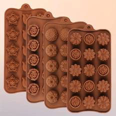 Bakeware Temu 4pcs Silicone Candy Molds Bpa-free Chocolate Mould