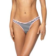 Bikinis Edikted Jayla Striped Bikini Bottom - Black/White