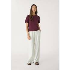 Purple Clothing Stradivarius Basic Heavy Weight Regular Fit T-shirt - Aubergine