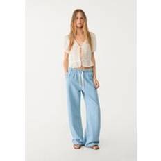 Denimbukser Stradivarius Lange Denimbukser - Lyseblå