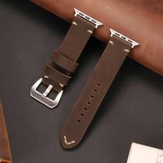 Temu Retro Vintage Handmade Cowhide Men Watch Strap