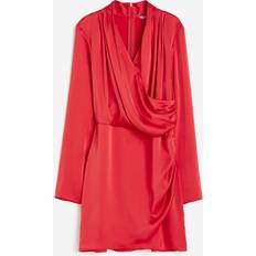 H&M Ladies Draped Wrap Dress - Red