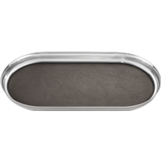 Georg Jensen Serving Trays Georg Jensen Manhattan With Leather Title Silver Serving Tray