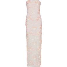 ROTATE Birger Christensen Kjoler ROTATE Birger Christensen Flower Mesh Tube Dress Tyl Pink - Pink