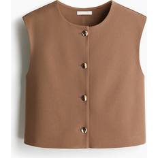 H&M Interlock Waistcoat Ladies - Dark Beige