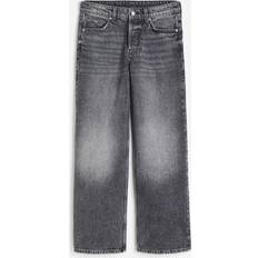 H&M Baggy Wide Low Jeans - Dark Grey