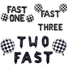 Black Balloons Shein 16inch Fast One Two Three Balloons Vin