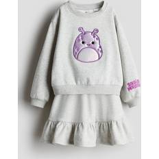 Girls - Grey Other Sets H&M Girls 2-Piece Sweatshirt and Skirt Set - Grey