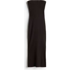 H&M Ladies Ribbed Tube Dress - Dark Brown