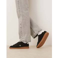 Calvin Klein Jeans Canvas Cupsole Trainers with Gum Sole - Black