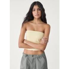 Stradivarius Basic Bandeau Top Pastel Yellow