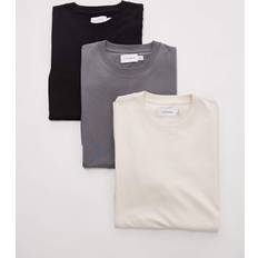 Regular Fit T-Shirt 3 Pack - Ecru/Charcoal/Black