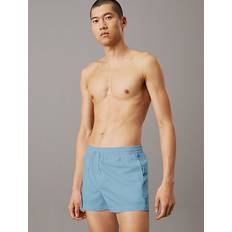 Calvin Klein Blåa Badbyxor Calvin Klein Drawstring Swim Shorts Logo Tape - Blue