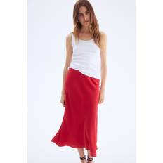 H&M Flared Slip Skirt - Red