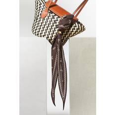 H&M Scarfs H&M Ladies Bead Detail Neck Scarf - Dark Brown/Paisley