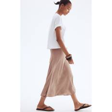 Viscose Skirts H&M Flared Slip Skirt - Beige