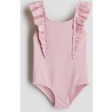 H&M Girls Swimwear H&M Frill Trimmed Swimsuit - Light Pink