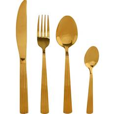 Guld Bestickset Home ESPRIT Gyllene Rostfritt Stål 15 x 7 x 24 cm Bestickset