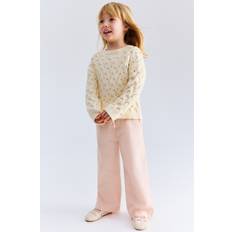 Pink Trousers Children's Clothing H&M Girls Light Peach Pink Linen Blend Trousers