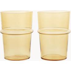 Bicchieri ferm LIVING Bicchieri Acqua Vetro Soffiato Boya 2 Pz 45 Cl Bicchiere 2pcs
