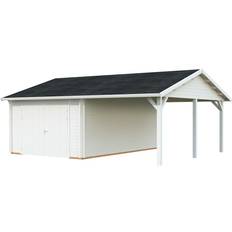 Garagen Palmako Garage Roger 19 0 16 2 m² 44 mm Weiß (Gebäudefläche )