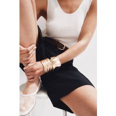 H&M Ballerinas Mit Strasssteinen Damen - Weiß