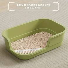 Pets Temu Extra Large Cat Litter Box Abs Semi-enclosed