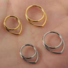 Silver - Women Piercings Shein Stainless Steel Nose Ring Non-Allergenic - 316L