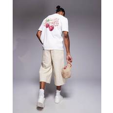 River Island Vit T-shirt Med Tryck Med Japanska Körsbär - Vit