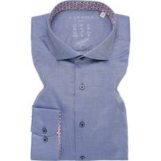 Eterna Slim Fit Performance Shirt Denim Structured
