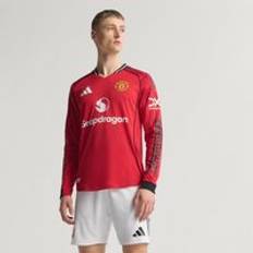 adidas Manchester United 25 26 Langærmet Autentisk Hjemmebanetrøje