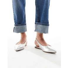 New Look Slingback Ballet Flat In Silver