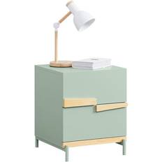 Green - Rectangular Bedside Tables SoBuy FBT164-GR with 2 Drawers Bedside Table
