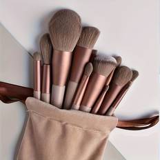 Cosmetics Temu Luxurious 13pcs Makeup Brush Set With Soft Synthetic Bristles - Multicolore