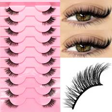 Cosmetics Temu Half Eyelashes 5-10mm Reusable Natural