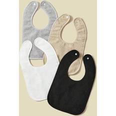 Machine Washable Drool Bibs Shein 4pcs Soft And Absorbent Solid Color Button Closure