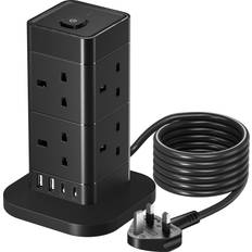 Temu Tower Extension Lead With Usb Slots