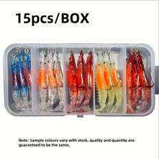 Fishing Equipment Temu Lure Simulation Soft Shrimp 6cm Set