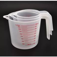 Temu 3-Pack Plastic Measuring Cups Set 250ml 500ml 1000ml Måttsats