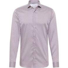Eterna Slim Fit Performance Shirt - Red Printed