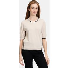 Betty Barclay Kläder Betty Barclay Short Sleeve Jumper With Contrasting Trims - Beige