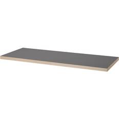 Gråa Bordskivor IKEA Lagkapten Mörkgrå Trämönstrad 140x60 cm Bordsskiva