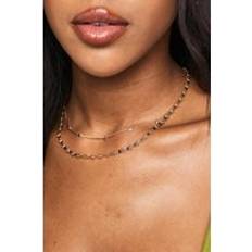 boohoo Ball Chain Layered Necklace - Gold