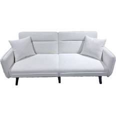 Mercury Row Shiflet Clic Clac Bed Beige Sofa 2 Seater