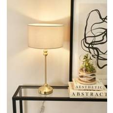 Gold Table Lamps ValueLights Maggie Gold Metal Candlestick Slim Table Lamp