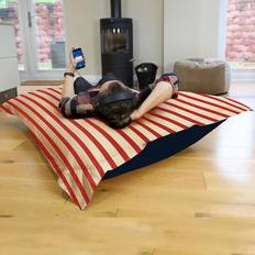 White Bean Bags Rucomfy Stripe Indoor Outdoor Red White Bean Bag