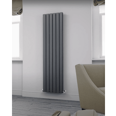 Grå Vandradiatorer Reina FLAT (RND-FL122AD) Vertikal Dobbelt 200x1200mm Antracit