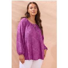 Tie Dye Blouses Evans Burnout Blouse - Purple