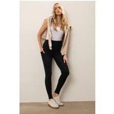 Tall Cotton Pocket Leggings - Black
