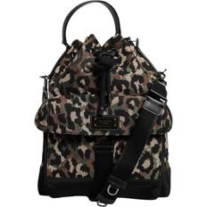 Bomull - Dam Bucketväskor Dolce & Gabbana Leopard Cotton Axelremsväska Bomull Multicolor